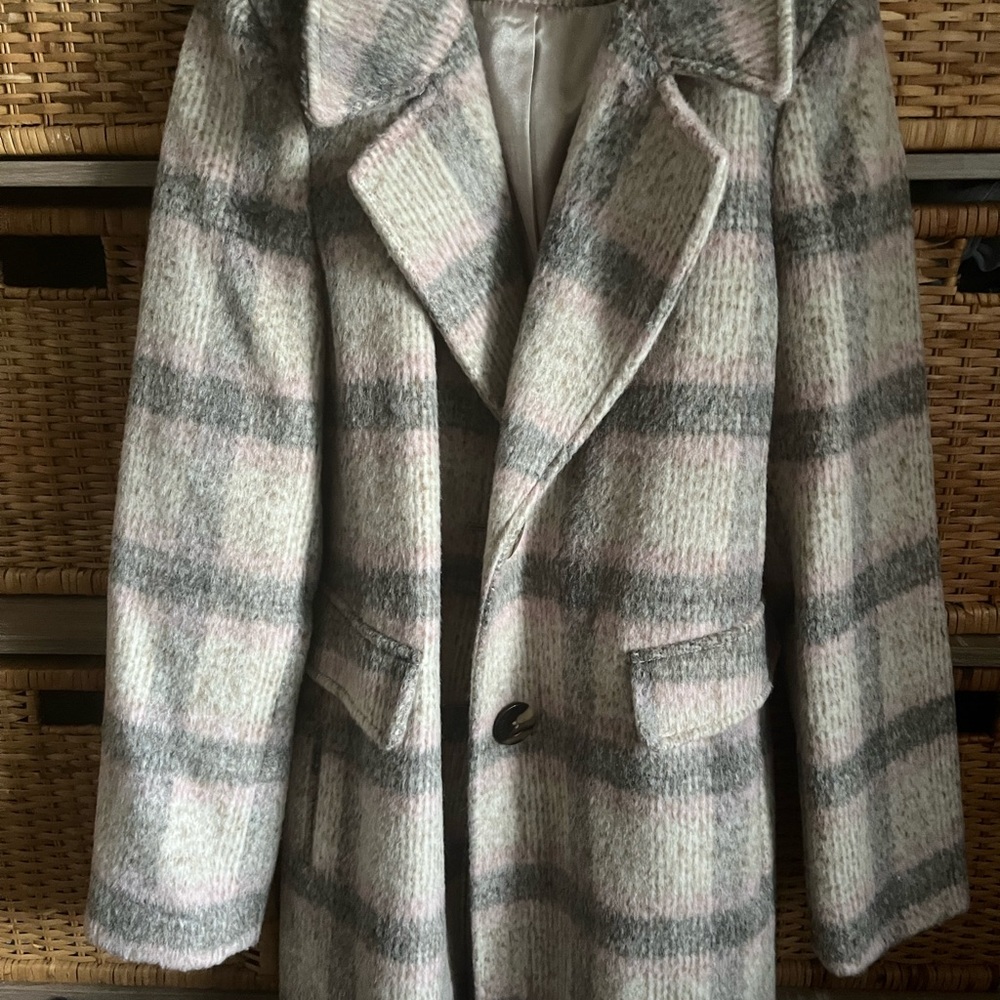 Stylish Plaid Long Coat - Picture 5 of 5